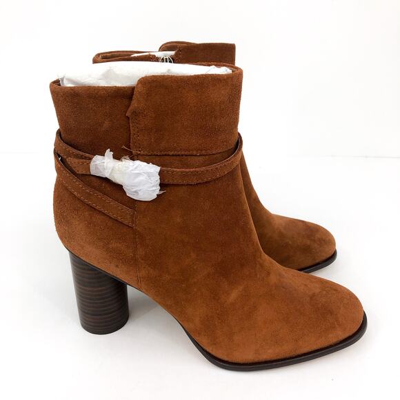 DRAPER JAMES Womens Tegan Ankle Boot Size 8 Cognac Brown Leather NWOB - Picture 3 of 11